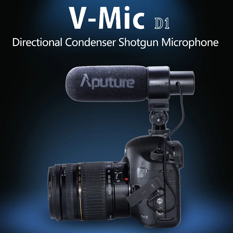 Aputure v-mic D1 конденсаторный направленный микрофон для Youtube видео интервью Запись микрофон для Canon Nikon sony DSLR камер