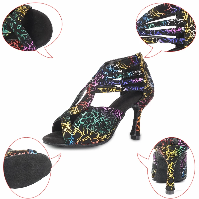 2020 Новый Для женщин каблуки Бальные Обувь для танцев с Стразы на шнуровке