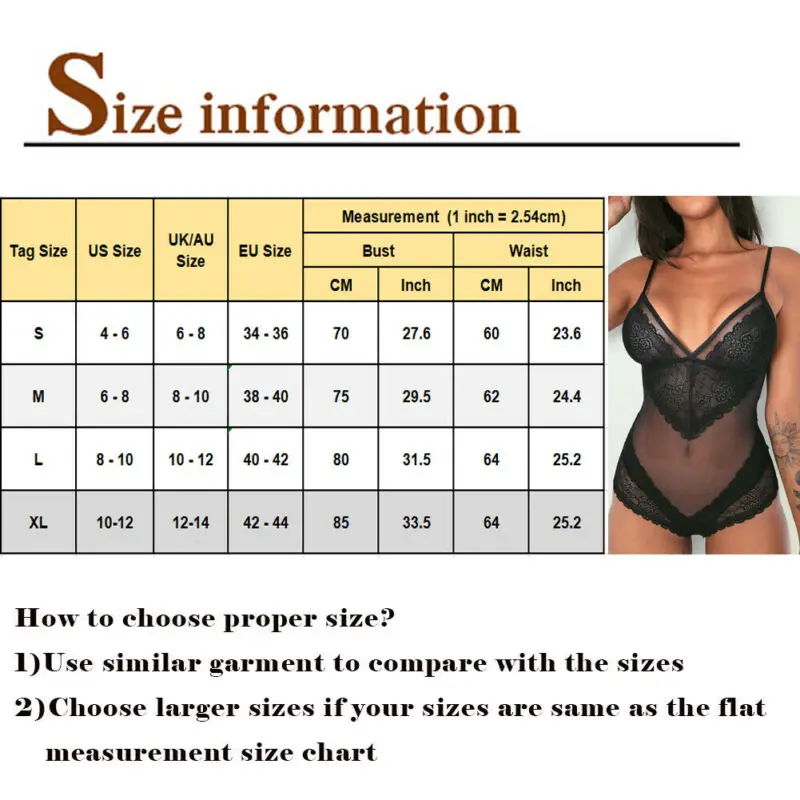

Sexy Bodysuit Women Floral Embroidery Hollow Out Lace Bodysuit Mesh Babydoll Teddy Lingerie Underwear Jumpsuit Overalls