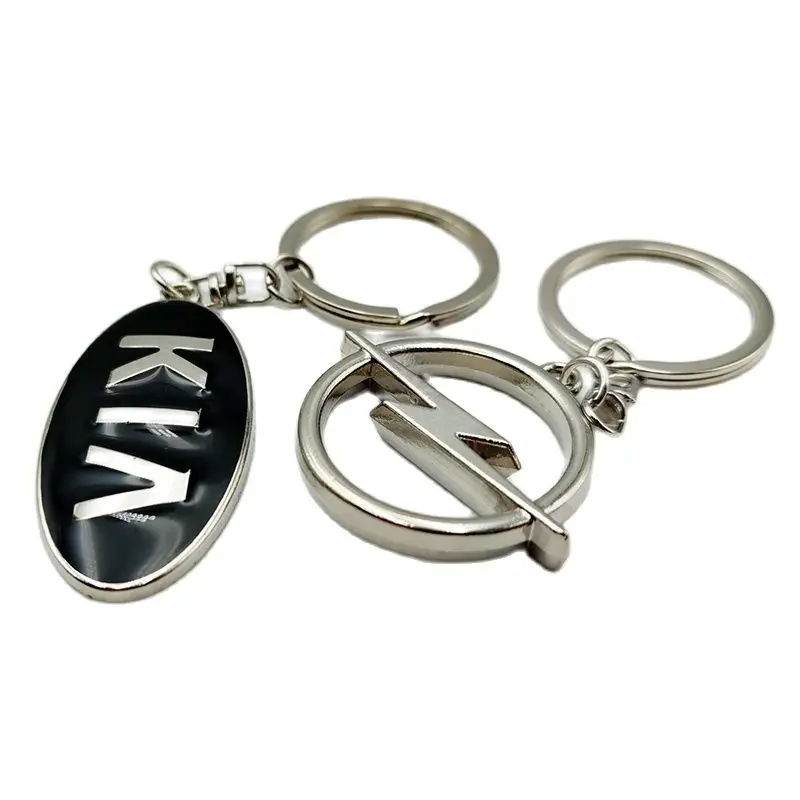 Брелок для ключей из цинкового сплава с логотипом автомобиля подходит Kia Opel Audi