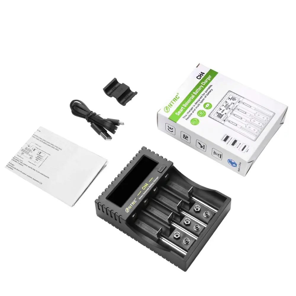 Многофункциональный 4 слота для смарт Батарея Зарядное устройство ЖК дисплей 18650