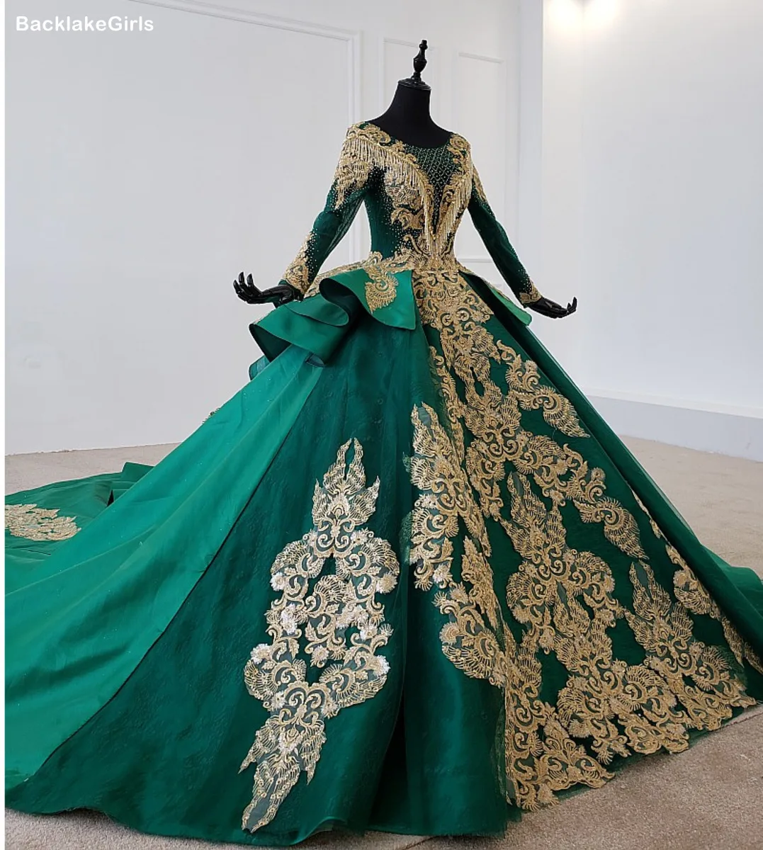 Дешевые Свадебные платья с бесплатной доставкой круглым вырезом длинным рукавом