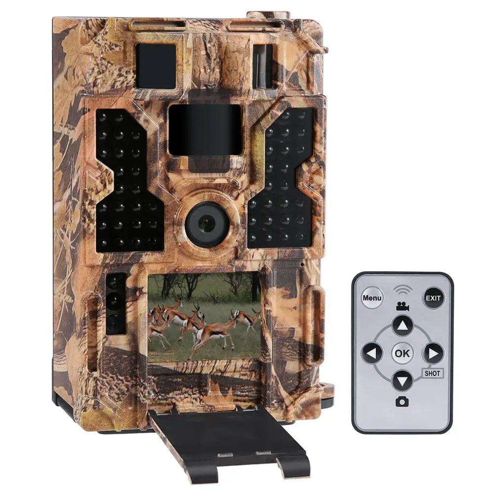 TOMSHOO Trail camera 20M 1080P 30fps охотничья камера с ИК светодиодами ночного видения Время