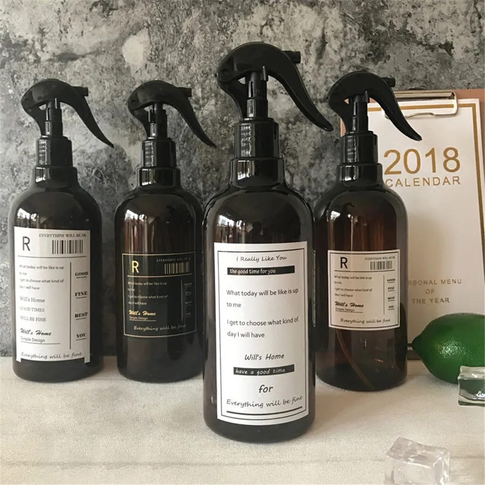 500 мл шикарная пластиковая бутылка для хранения шампуня с наклейкой