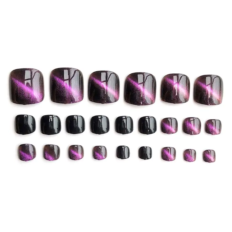 

24pcs/set 3D Cute Fashion False Nails with Adhesive Easy Install Nail Decor for Bride Manicure Store