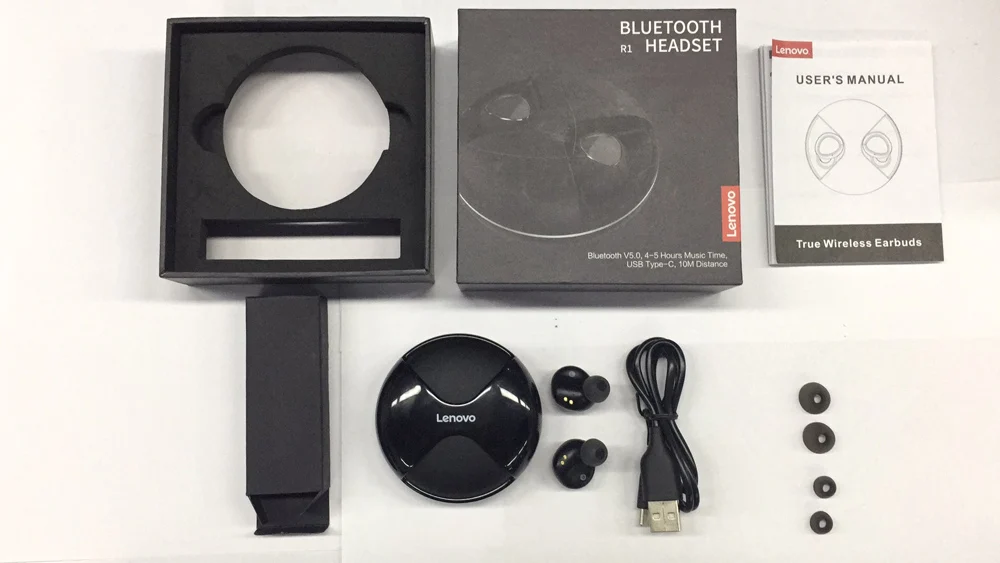 Lenovo R1 TWS беспроводные Bluetooth наушники IPX5 Водонепроницаемый дизайн Bluetooth 5,0 для XiaoMi huawei lenovo смартфон