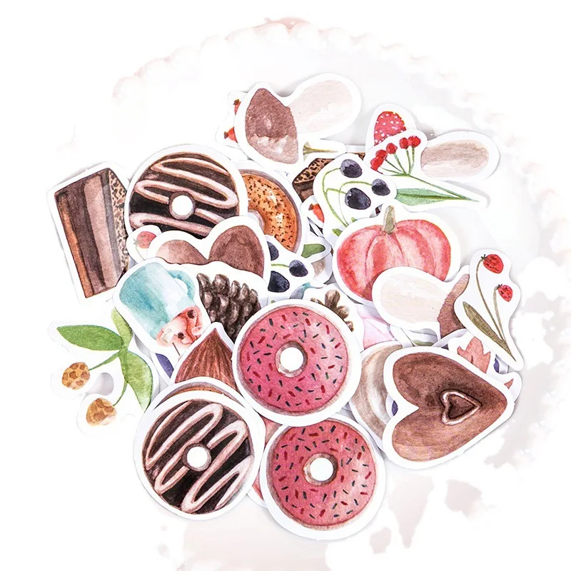 

46 Pcs Sweet Doughnut Stickers For Scrapbooking Diary Planner Album Phone Case Laptop Card Making