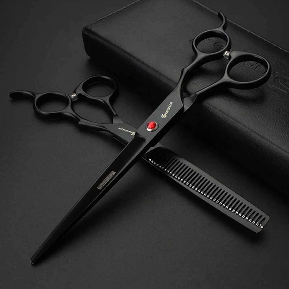7 inch Cat and dog fashion styling tools Pet scissors Professional Barber Tools thinning scissors set