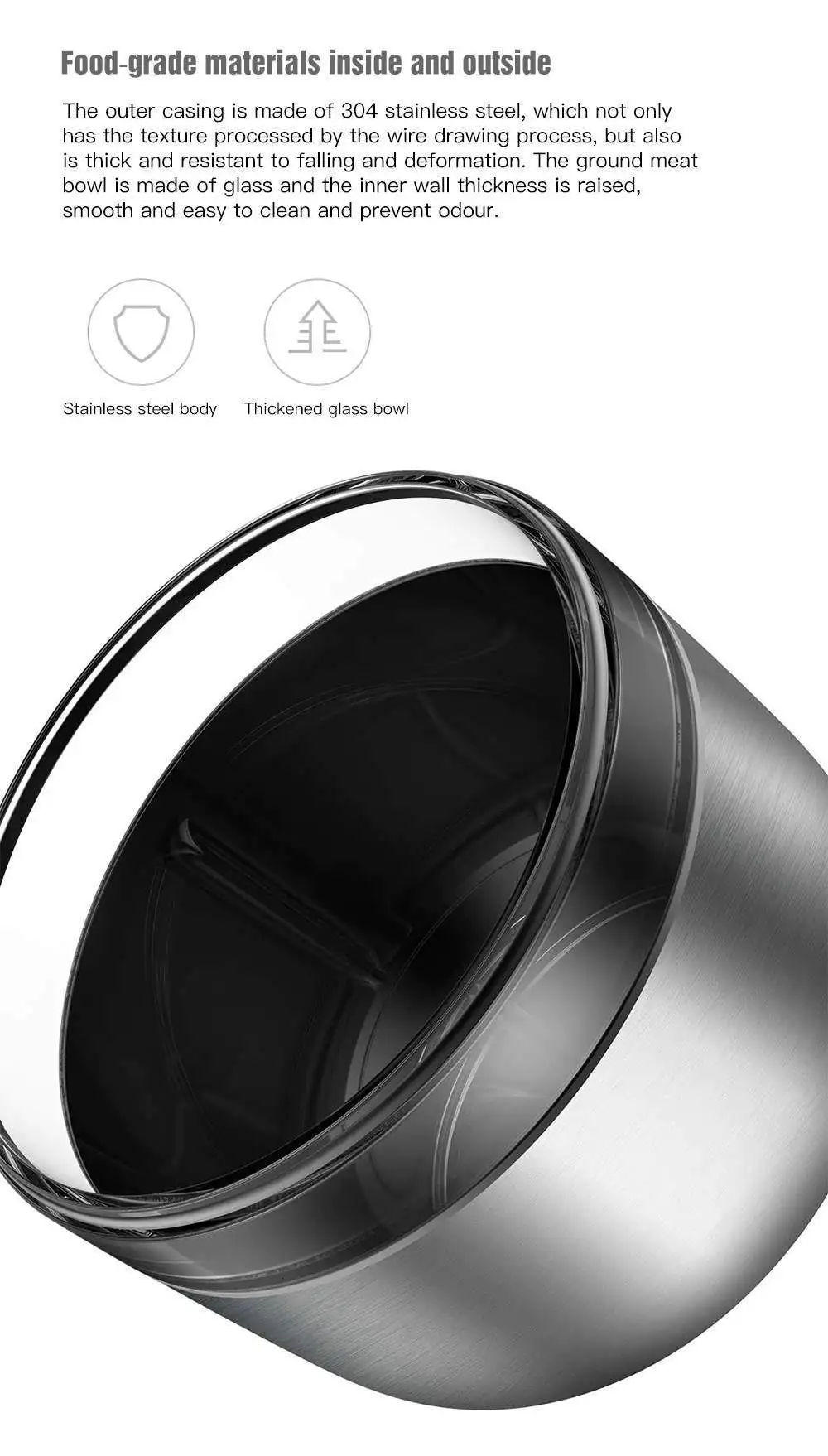 Xiaomi Dem-jr01 1.8l Future blender Мясорубка из нержавеющей стали электрическая мясорубка Автоматическая тризная машина для домашнего использования