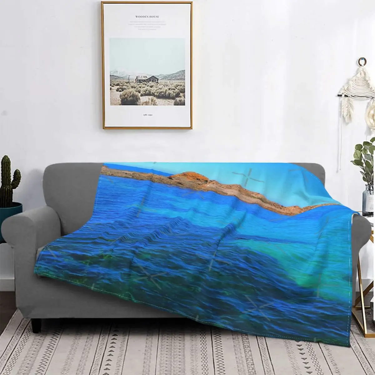 

Manta a cuadros para cama, manta de playa de lujo con diseño de Rapid Bay South, a cuadros, para Picnic