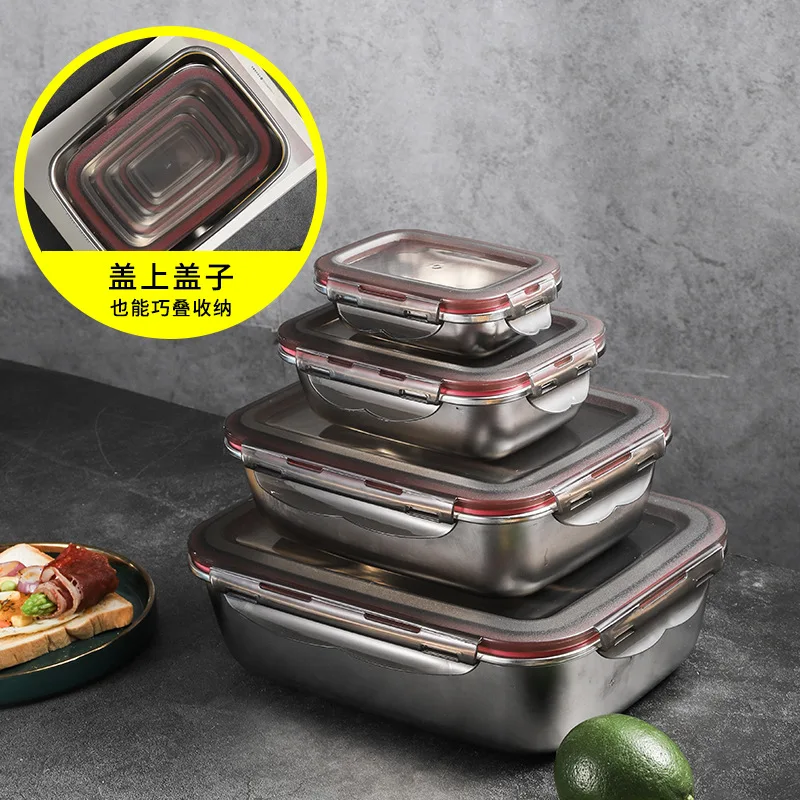 

304 Stainless Steel Lunch Box Thermal Portable Japanese LunchBox for Kids Picnic Office Workers School Leak-proof Food Box