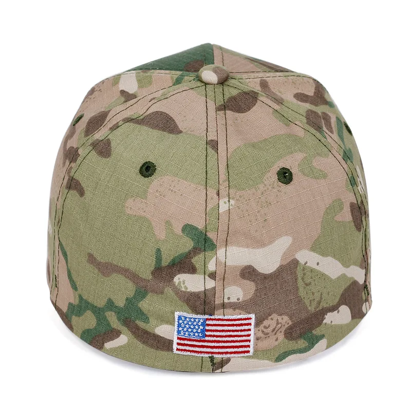 

Jungle adventure USA flag Baseball Caps Adjustable Embroidery Camouflage Breathable Hat