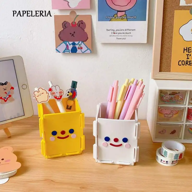 Силиконовые держатели для ручек PAPELERIA Kawaii Smiley настольная подставка хранения