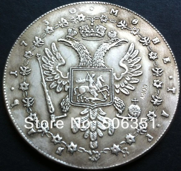 wholesale 1730 russia 1 Rouble coins copy 100% coper manufacturing silver-plated | Дом и сад