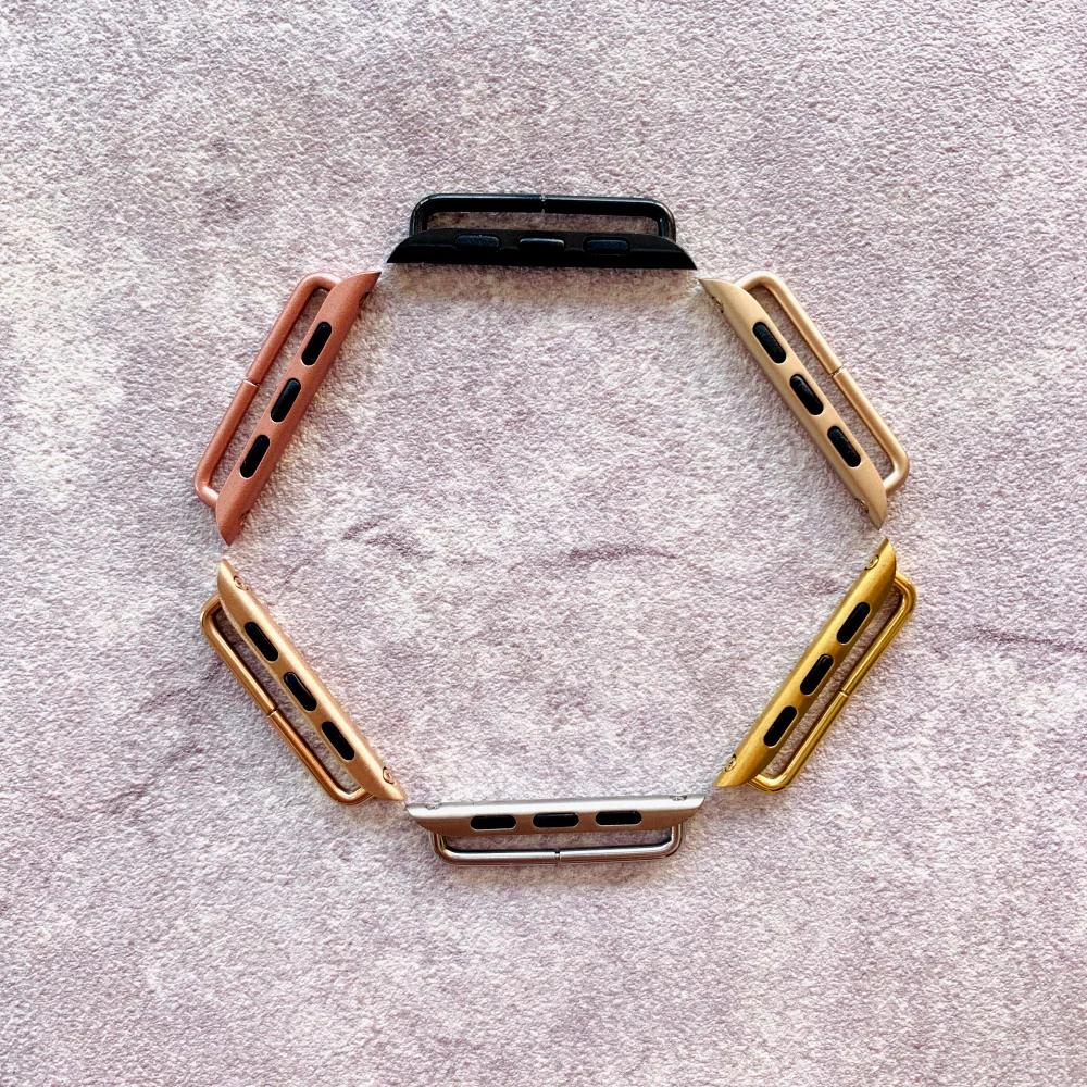 Фото 1 пара высококачественный адаптер DIY 1:1 для Apple Watch 38 мм 40 мм 42 мм 44 мм ремешок адаптер сменный разъем ремешок адаптер для iWatch №3