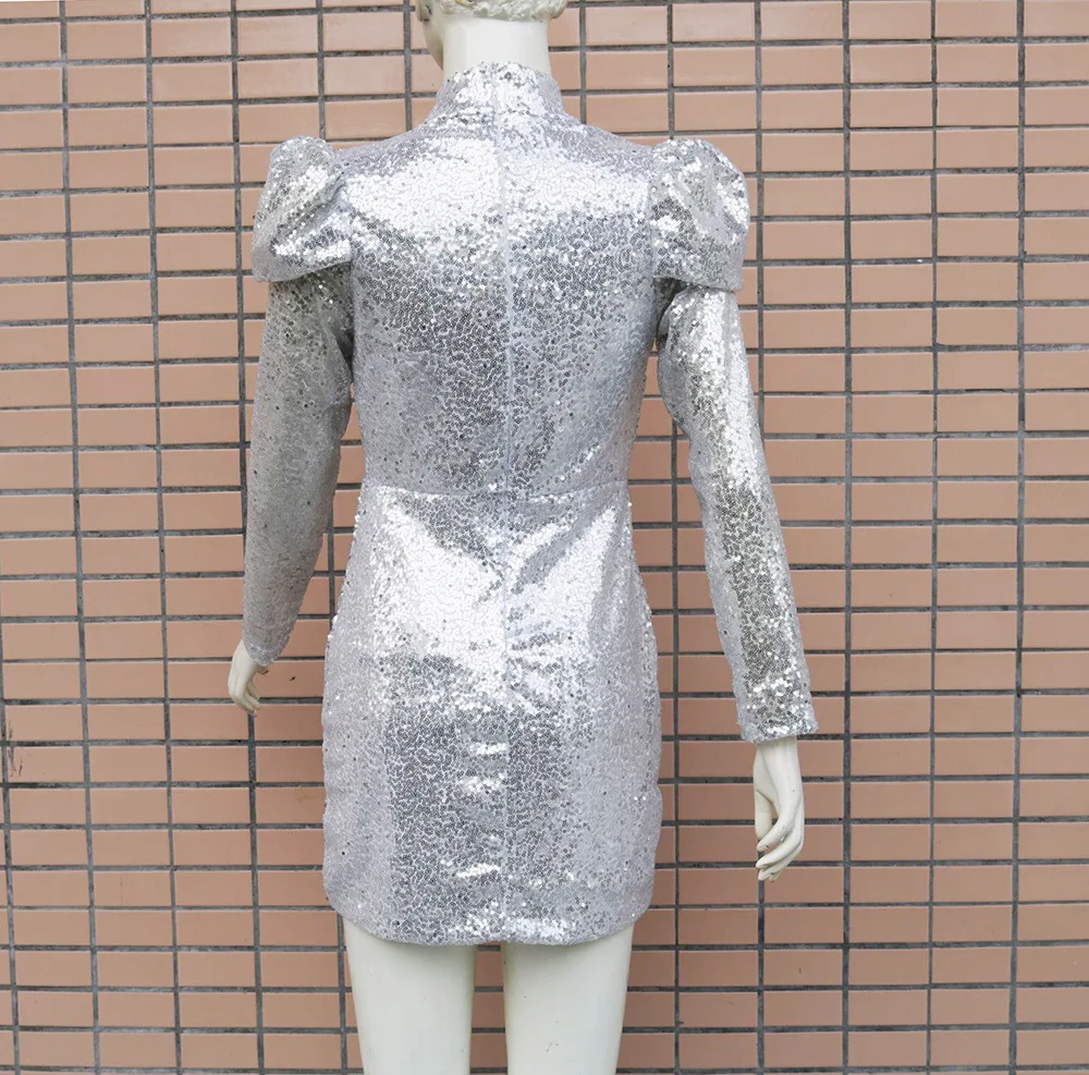 LUZUZI элегантное вечернее платье с пышными рукавами женское вырезами яркое