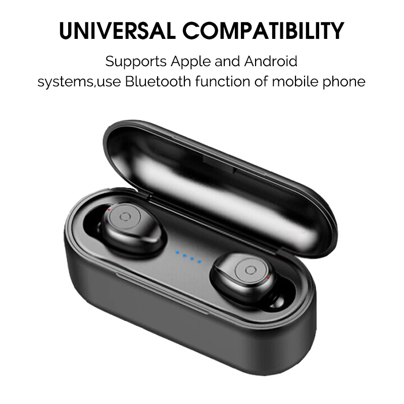 

New F9 Wireless Headphones Bluetooth 5.0 Earphone TWS HIFI Mini In-ear Sports Running Headset Support iOS/Android Phones HD Call