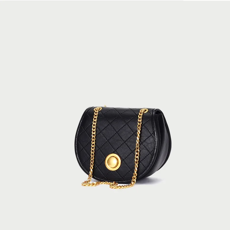 

LBBFS 2021 Halfmoon Designer Bag Chains Tote Bag Luxury Brand Shoulder Bags for Women Diamond Lattice Crossbody Bag Top Quality