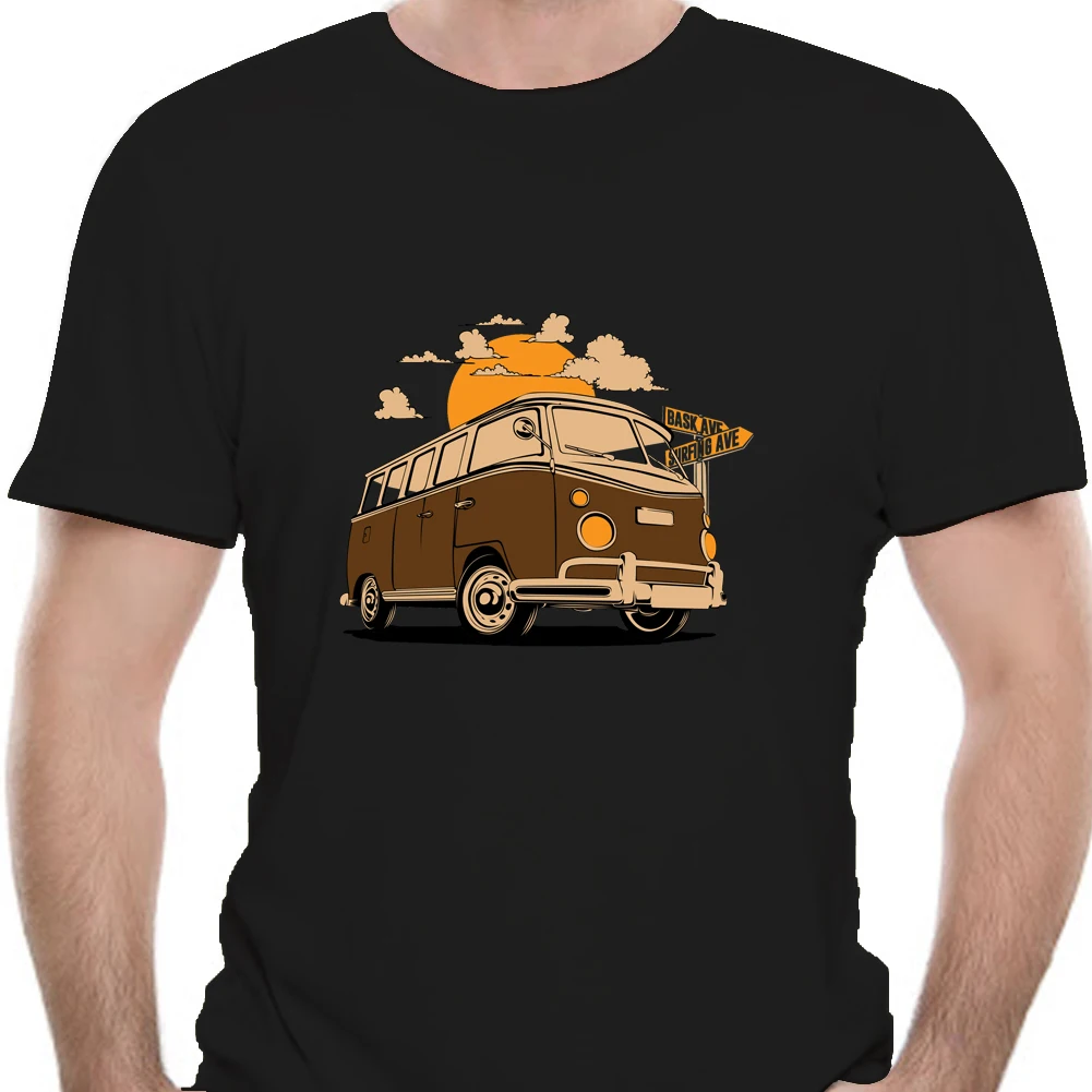 

The Bus Spring Custom t shirts Hot men's fun casual print T-shirt