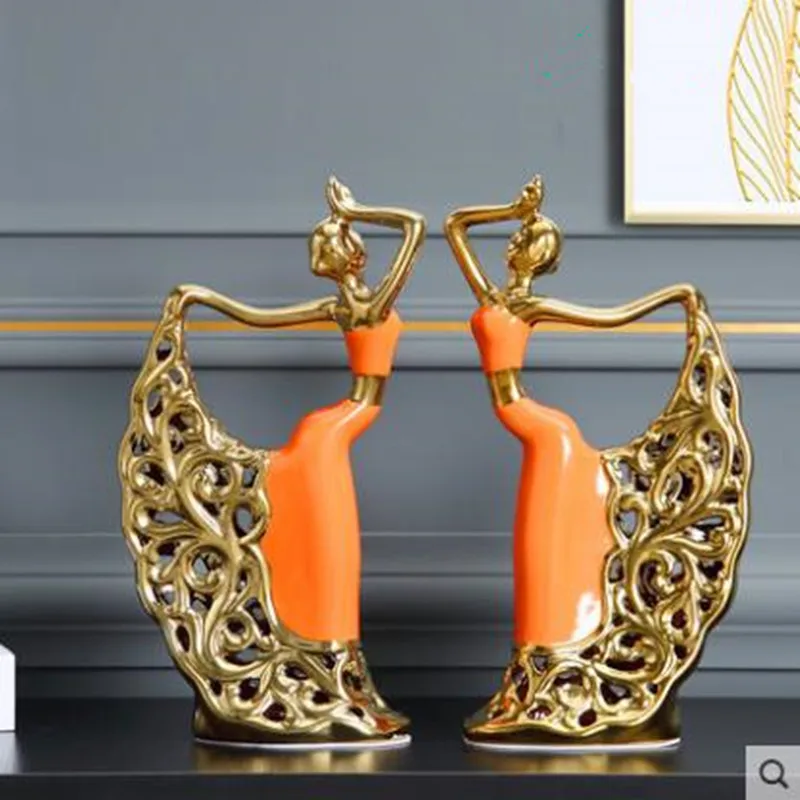 American peacock dancer crafts, home office restaurant bar desktop decorations, birthday and wedding gifts