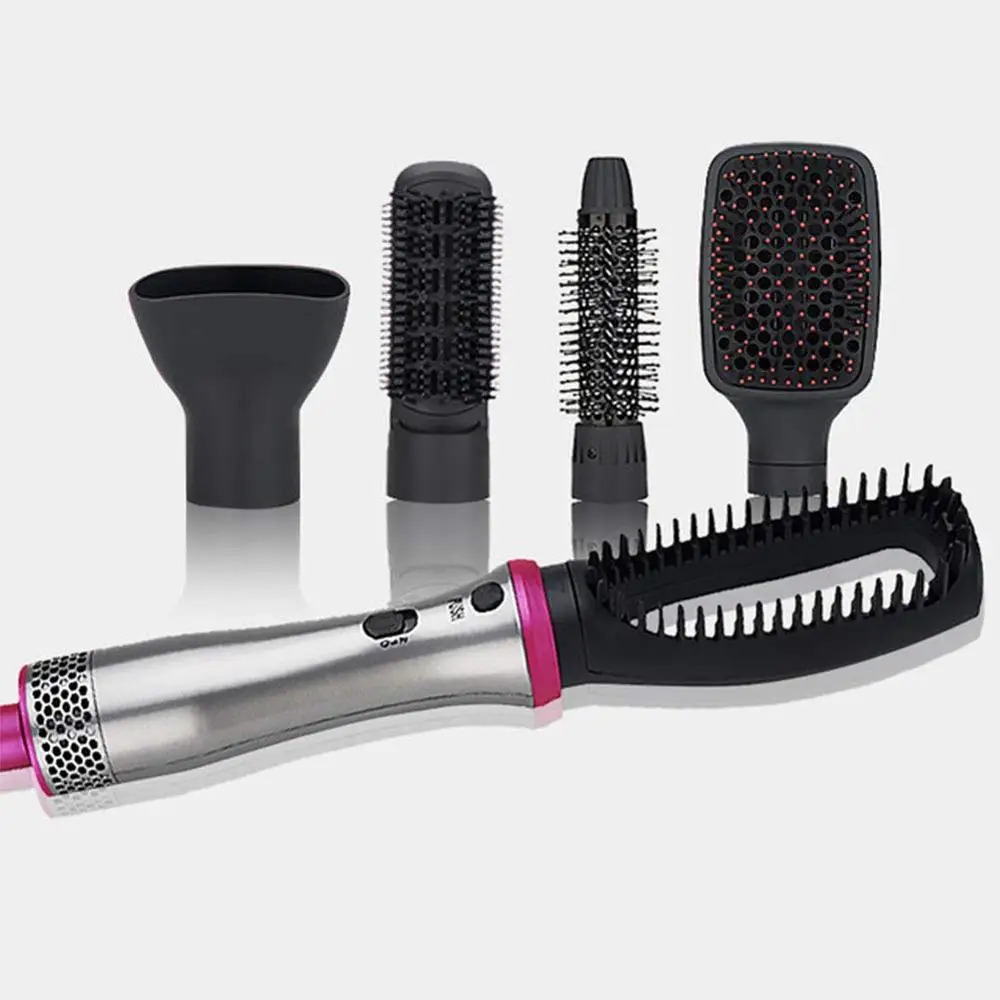 Escovas de Cabelo Alisador de Cabelo Pente com Vento 5 em 1 Ventilação com 4 Quente-ar Volumizer Multifuncional Escova Diferente
