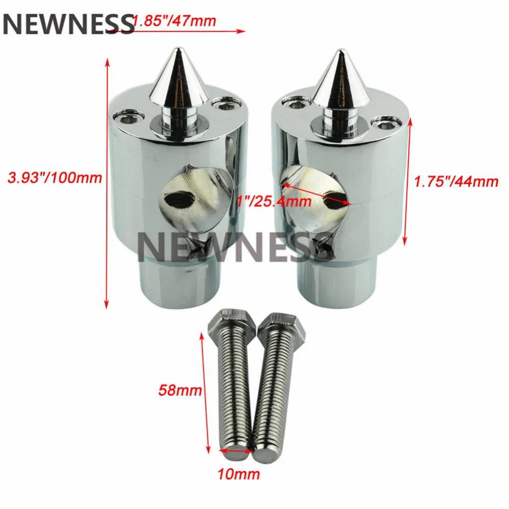 Универсальный хром черный круглый 1 &quot25 мм зажимы для руля Harley Yamaha Suzuki Honda Kawasaki