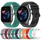 Ремешок силиконовый спортивный для Huami Amazfit GTR 3 Pro  GTS 3, браслет для Amazfit GTS 2 2e mini Bip U S, аксессуары для браслета