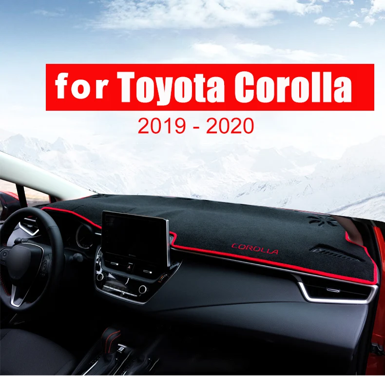 Чехол для приборной панели автомобиля Toyota Corolla, коврик для приборной панели, защита от солнца, защита от УФ-лучей, аксессуары