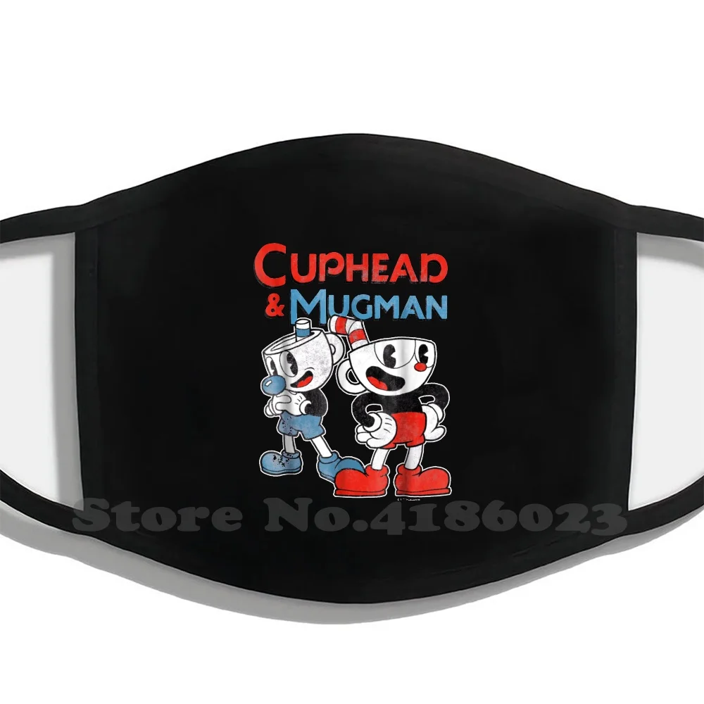 

Cuphead Mugman Dynamic Duo Graphic T Shirt Fashion Funny Mouth Mask Cuphead Mugman Dynamic Duo Graphic