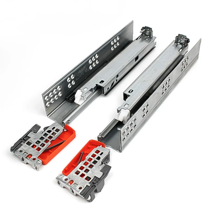 blum three-section damping drawer slide rail hidden support 