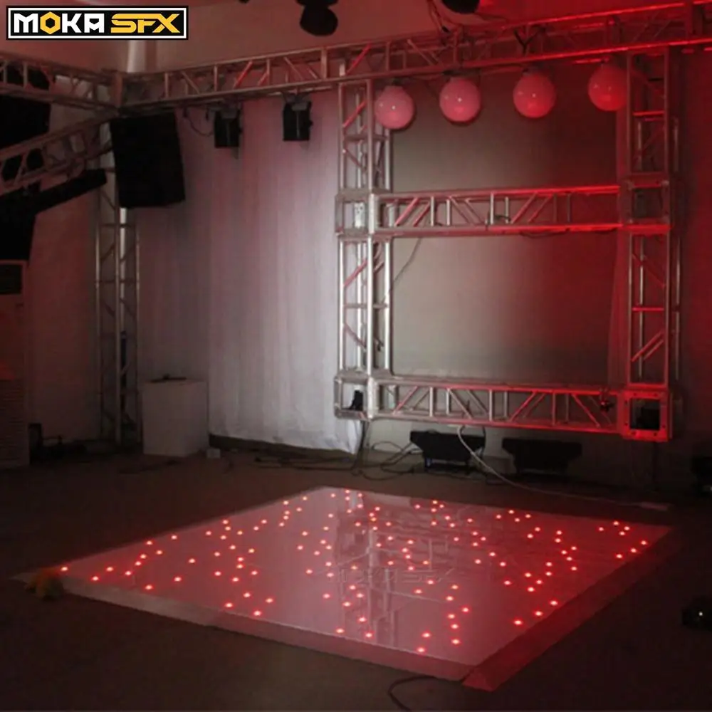 Светящиеся светодиодсветодиодный танцевальные полы 16*16 Белый Свадебный