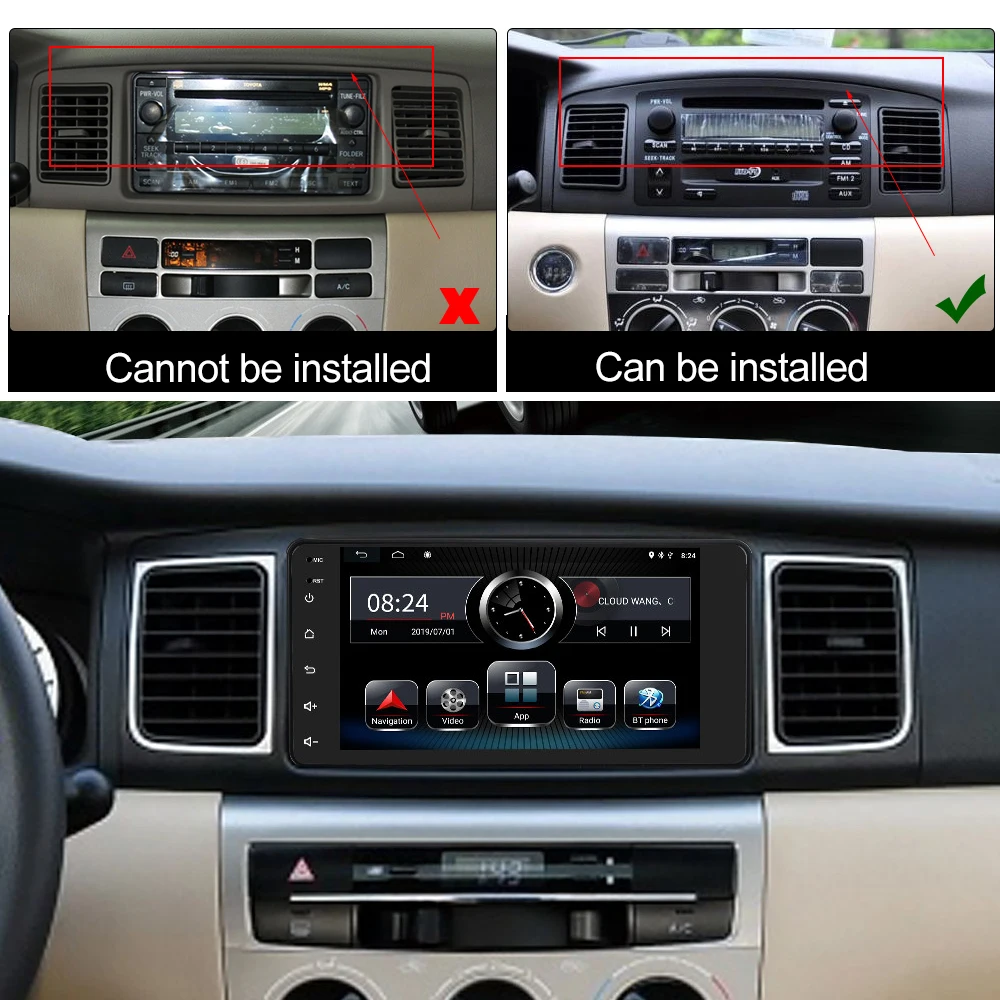 Автомагнитола 2 din на Android 9 1 мультимедийный проигрыватель с GPS-навигацией для Toyota