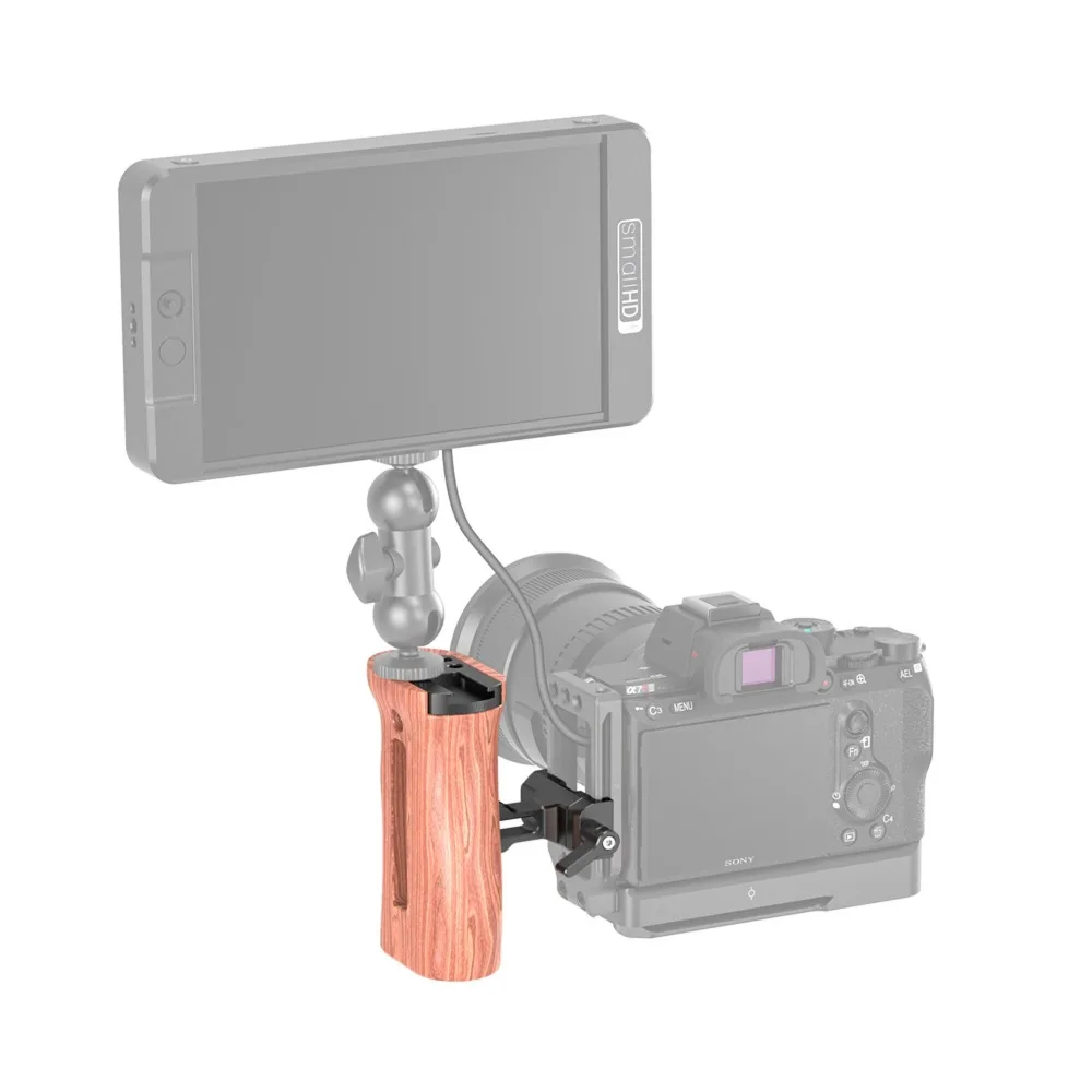 SmallRig qr-камера l-кронштейн Arca совместимая деревянная боковая ручка для Nikon Z6 L Пластина A7M3 l-кронштейн с башмаком для DIY 2399