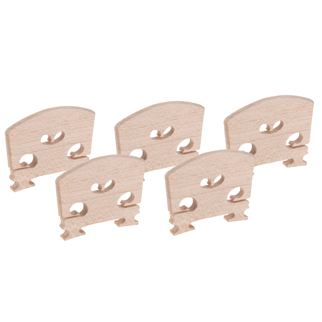 

5 Pcs/pack 4/4 Violin Bridges Maple Wood Violin Parts Accessories