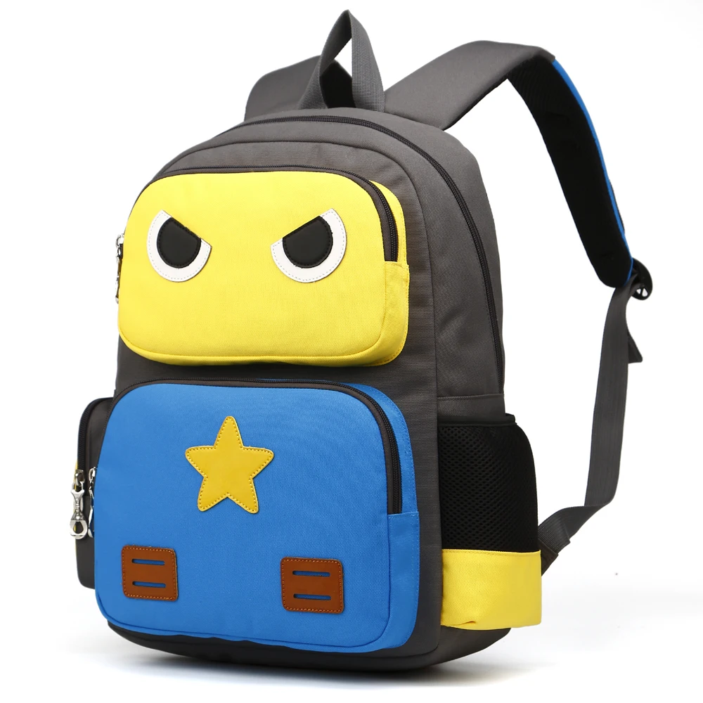 Детские школьные ранцы нейлоновые рюкзаки с мультяшными роботами для детей