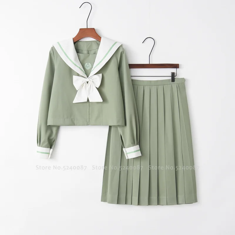 Japanese JK Uniforms British Style Pleated Skirt Long Sailor Suit Women Korean Students Graduation Performance Costumes | Тематическая