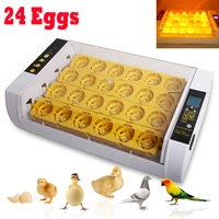 farm hatchery machine 24 egg incubator automatic hatchers led light controller for chicken quail brooder smart brooding machine