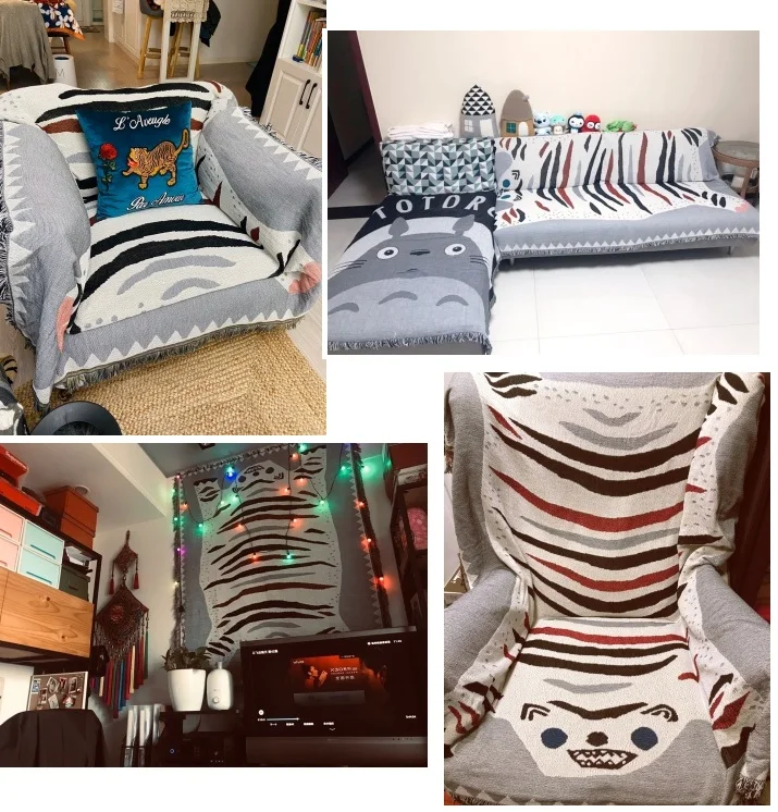 

Junwell Throw Blanket Multifunction blanket CouchChair Carpet Travel Plaids Cobertor Bedding Sofa Cover Tapestry