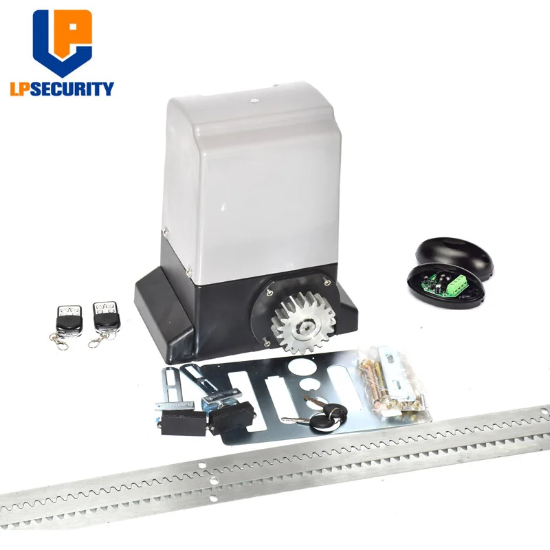 set5 LPSECURITY 220VAC раздвижной мотор для ворот 1000 кг+ 2 пульта дистанционного управления+ 4 метра зубчатой стойки - Цвет: set5
