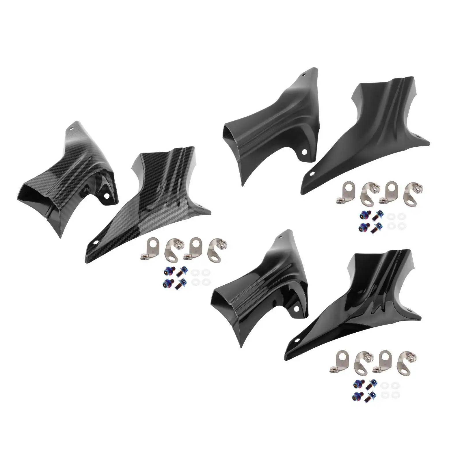 

2pcs Universal Motorcycle Brake System Air Cooling Duct Mounting Kit Fit for Motorbike Replace Parts Acc Plastic