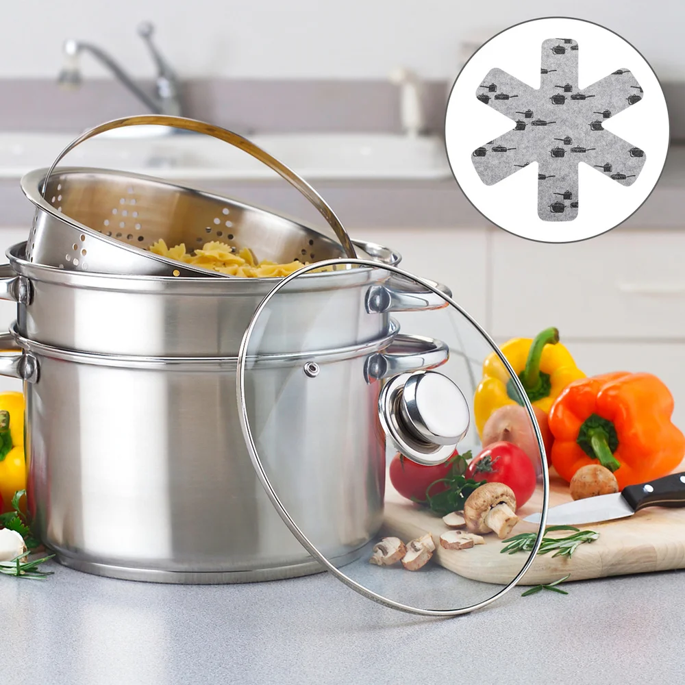 

4pcs Non-stick Protective Mats Fashion Tea Holder Mats Nonwovens Pot Cushions