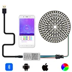 WS2812 СВЕТОДИОДНЫЙ Кольцо индивидуально адресуемых пикселей 5050 RGB WS2812B IC встроенный светодиодный модуль с SP110E Bluetooth контроллер USB DC5V