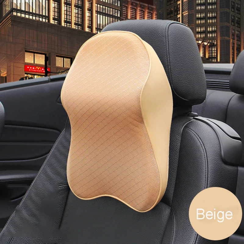 

Car Seat Headrest Neck Rest Cushion Pillow Durable Pure Memory Foam Comfortable Breathable Removable Seat Headrest Pad For Neck