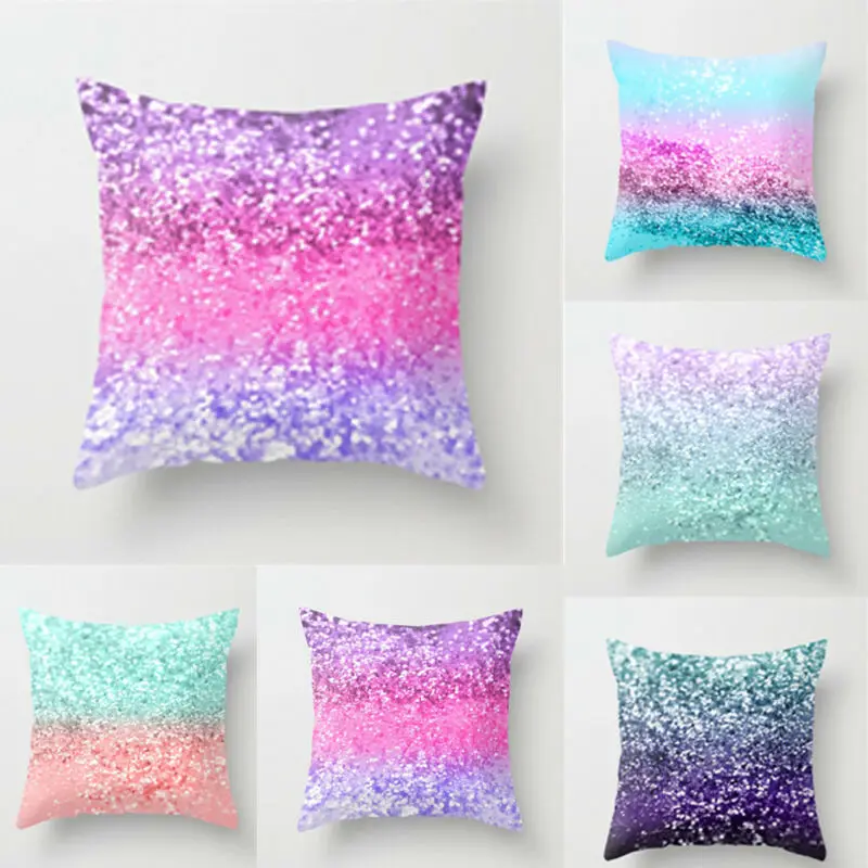 Блестящий Модный чехол для подушки с блестками наволочка принтом глаз