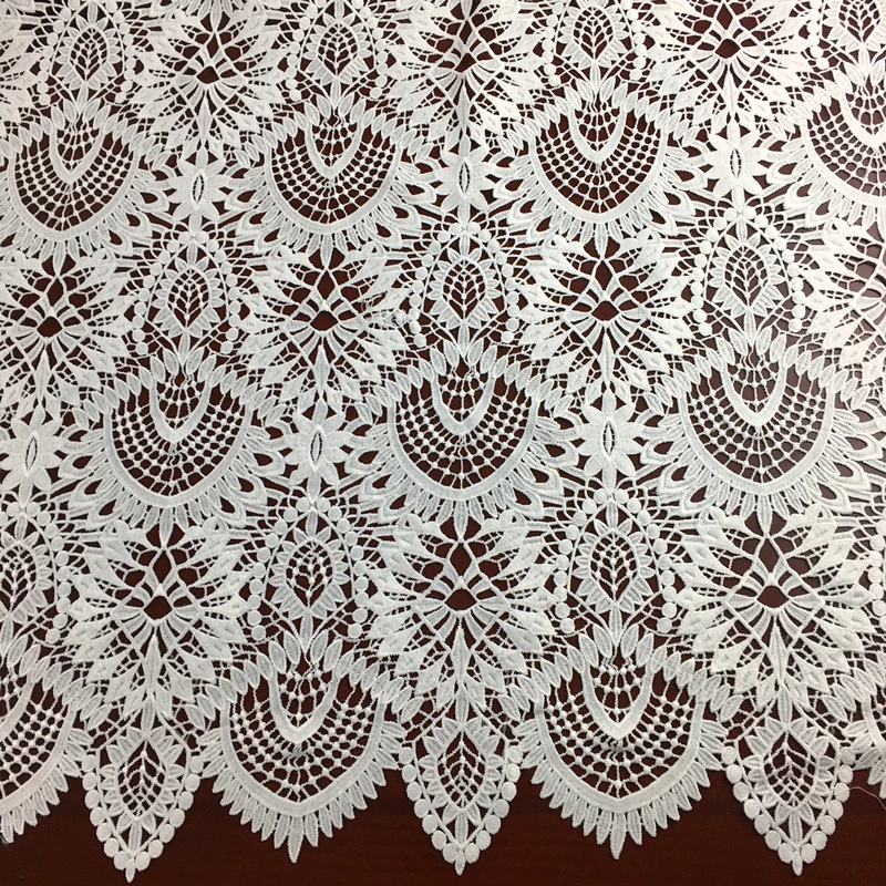 

Magic design lace water soluble geometric chemical lace eco-friendly dress fabric