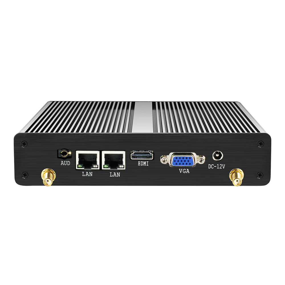 Безвентиляторный мини ПК Intel Celeron N2810 J1800 J1900 настольный SATA SSD Двойная LAN DDR3L HDMI VGA 4 *