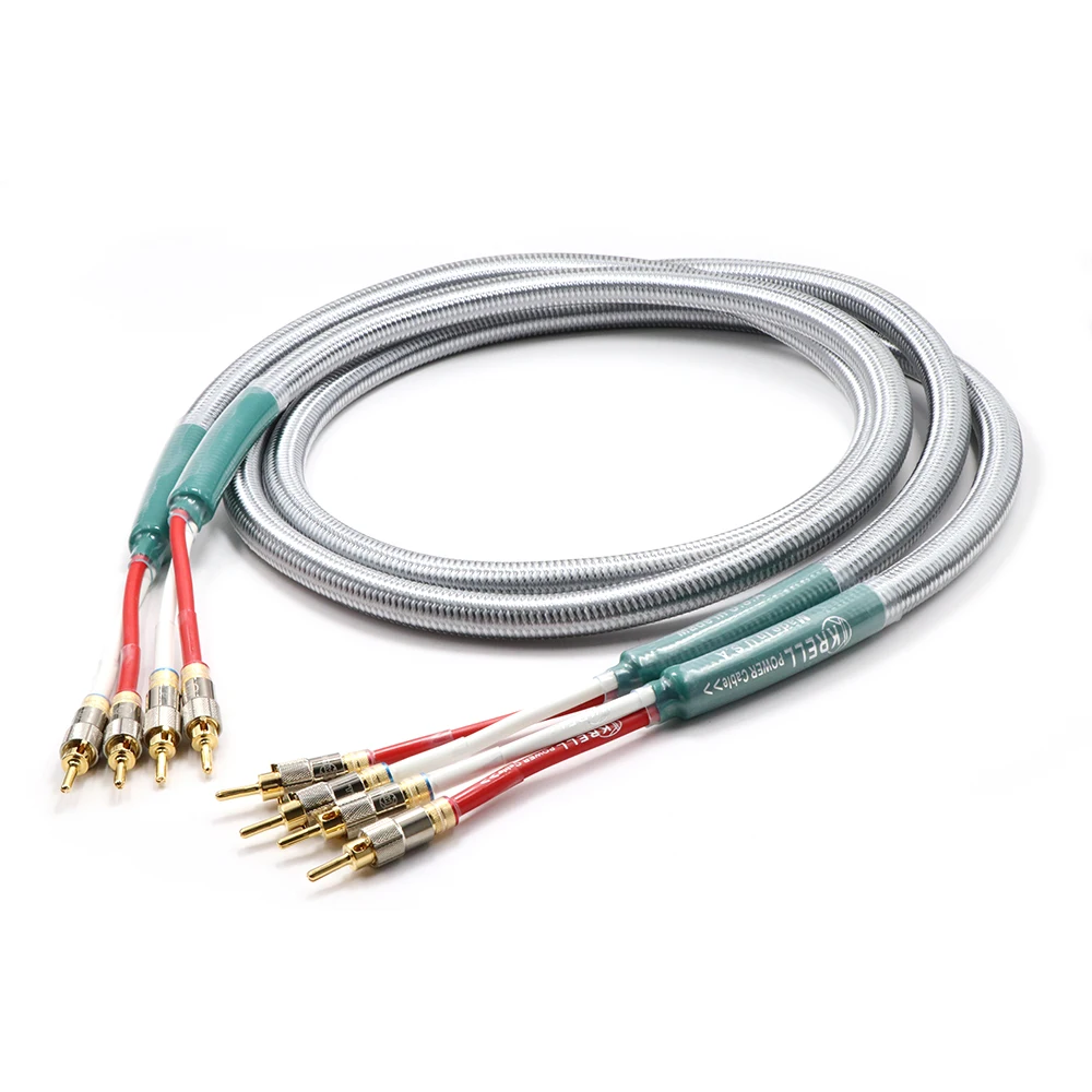 

HiFi Speaker Audio Cable Golden Plated Banana Plug Cable Audiophile OFC &silver Krell Amplifier Speakon Wire Cables
