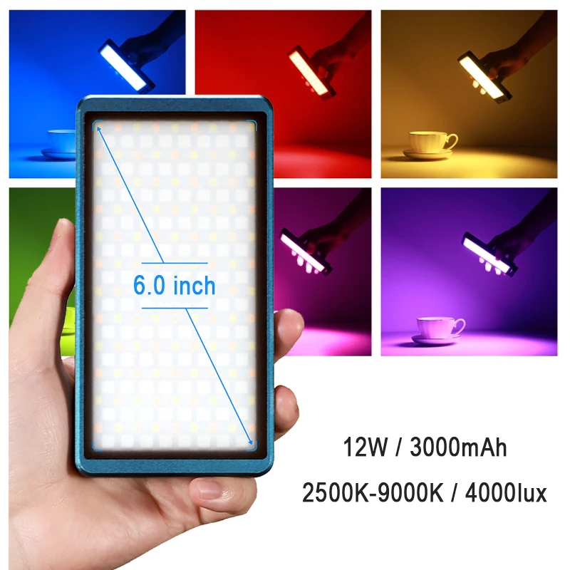 FalconEyes 12W RGB Selfie Light 500 K 9000 Портативный мини карманный на камеру свет для Youtube видео