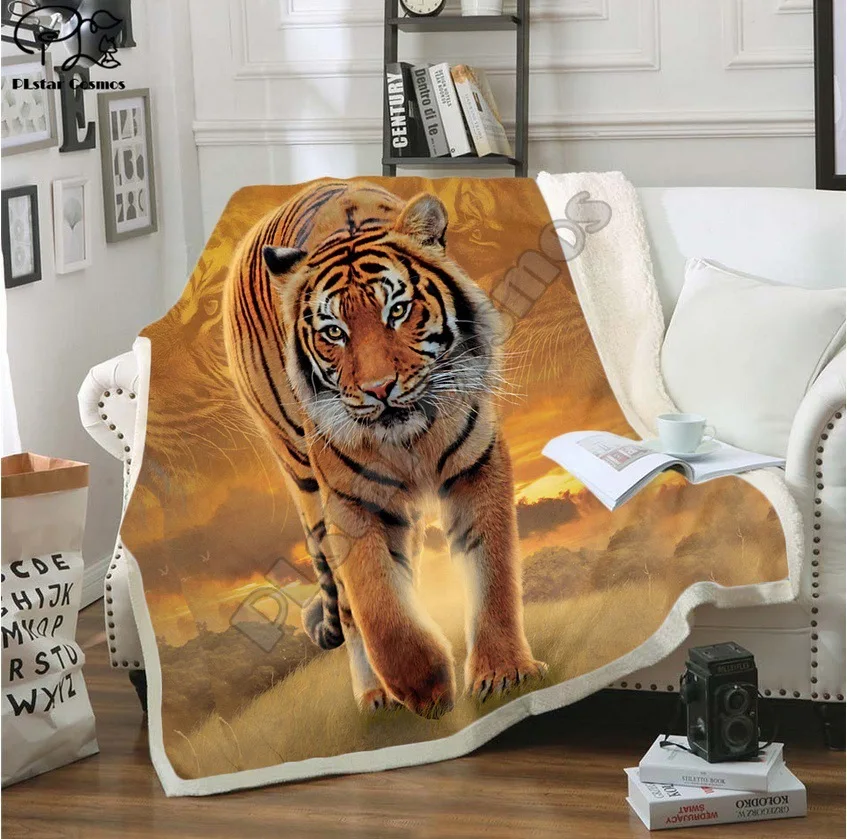 

Плюшевое Флисовое одеяло с 3D принтом тигра, модные одеяла для взрослых, для дома и офиса, моющееся одеяло, повседневное одеяло для детей, дев...