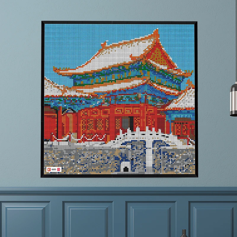 Миниатюрный строительный блок города всемирно известный пиксель архитектура